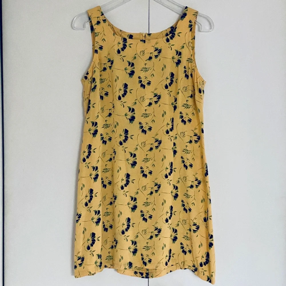 Tristan & Iseut I 90s I Floral Sleeveless Mini Sheath Dress I FLAWED - Picture 7 of 16